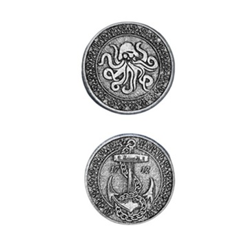 ZESTAW 3 PIRACKICH METALOWYCH MONET LARP RPG