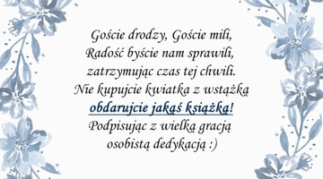 BILECIKI Z TEKSTEM ŚLUBNE Malowane Lilie 20szt.