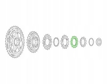 Звездочка Shimano 13T CS-M771 10s BJ/BK