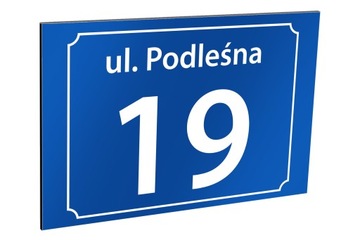 Tablica adresowa z numerem domu 40 x 30 cm