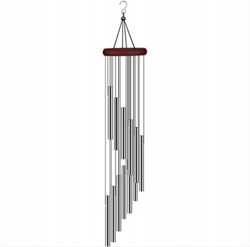 DZWONKI WIETRZNE METALOWE 58 CM 12x TUBA GONG