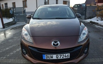 Mazda 3 II Hatchback Facelifting 1.6 MZR 105KM 2012 Mazda 3 1.6B 114 TYS KM Navi Brazowy Metalik 2 KPL KOL Sprowadzony, zdjęcie 4