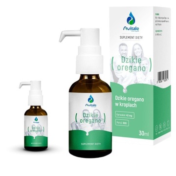 Suplement Diety Olejek z Dzikiego Oregano 100% Czysty 30ml Avitale