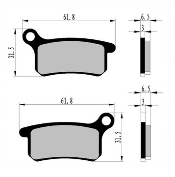 ТОРМОЗНЫЕ КОЛОДКИ ПЕРЕДНИЕ ЗАДНИЕ KTM SX 65 02- 85 03-11