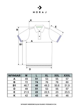 Koszulka Polo Męska Bawełna Premium M MORAJ