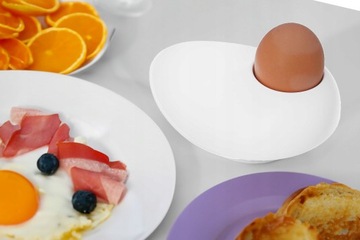 ПОДСТАВКА ДЛЯ ЯИЦ, белые стаканы, 2 шт, дополнение к посуде