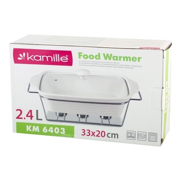 СОсуд с НАГРЕВАТЕЛЕМ, термостойкая КЕРАМИКА, крышка KAMILLE 2,4 л.