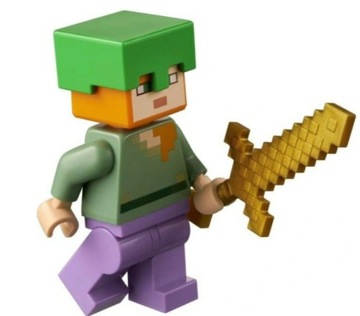 Figurka min089 m LEGO Minecraft Alex + miecz
