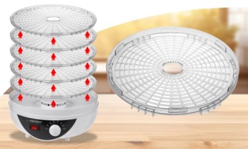 БОЛЬШАЯ МОЩНАЯ СУШИЛКА ДЛЯ ГРИБОВ, ФРУКТОВ, ОВОЩЕЙ, ТРАВ 250ВТ 5-SIT 8-ПРОГРАММ