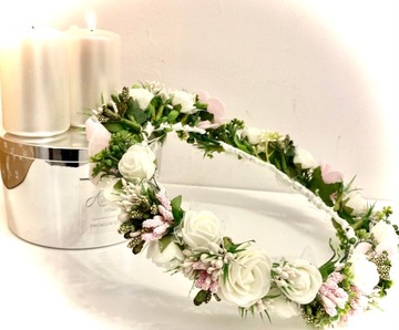 Венок для причастия, кремово-розовый венок для причастия