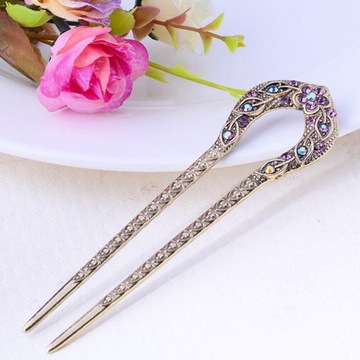 волосы, Заколка для волос со стразами Заколка для волос Фиолетовые волосы