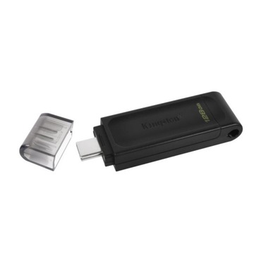 Флэш-накопитель Kingston USB Type C 128 ГБ USB-C DT70 черный