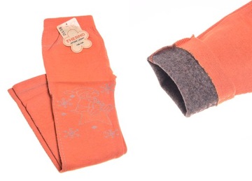 Grube LEGGINSY OCIEPLANE TERMO WEŁNIANE GETRY na zimę 128-134cm
