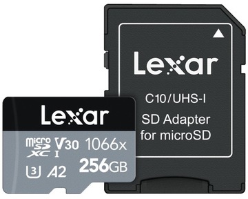 Lexar 256 ГБ microSDXC Высокопроизводительная 1066x UHS-I C10 A2 V30 U3