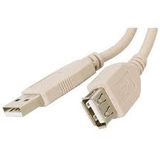 Kabel USB wtyk A - gniazdo A szary 1,8m przedłużacz USB