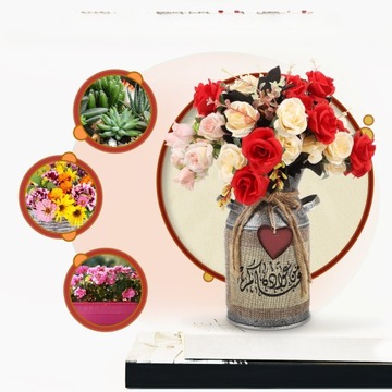 ВИНТАЖНАЯ ДЕКОРАТИВНАЯ ВАЗА ЖЕСТЯНЫЙ ЦВЕТОЧНЫЙ КУВШИН ВАЗЫ