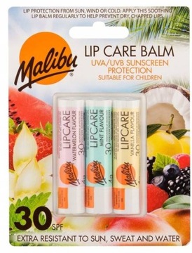 Malibu Lip Care Balm SPF30 Balsam Do Ust 3szt 8272