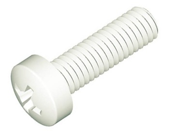 Śruba z poliamidu walcowa; Phillips M3x10mm-100szt