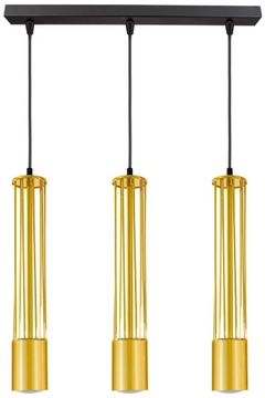 LAMPA WISZĄCA SUFITOWA ŻYRANDOL ZŁOTA TUBA LED