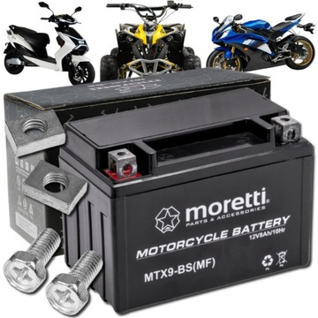 Akumulator żelowy motocyklowy MORETTI MTX9-BS 8 Ah YTX9-BS