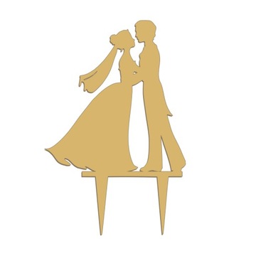 Topper toper ślub Para Młoda złoty mr & mrs