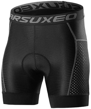 ВЕЛОСИПЕДНЫЕ ШОРТЫ МУЖСКИЕ СО ВСТАВКОЙ, ЧЕРНЫЕ 5D