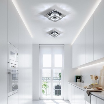 ŻYRANDOL KRYSZTAŁOWY LAMPA SUFITOWA LED 12W 6000K