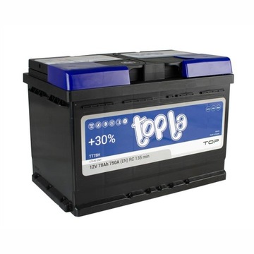 AKUMULATOR TOPLA TOP 12V 78AH 750A P+ 3 LATA GWARANCJI
