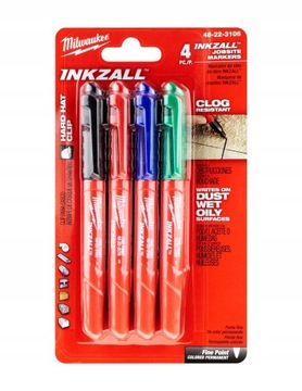 Перманентный маркер, 4 цвета, строительный маркер, черный, красный НАБОР из 2 наборов