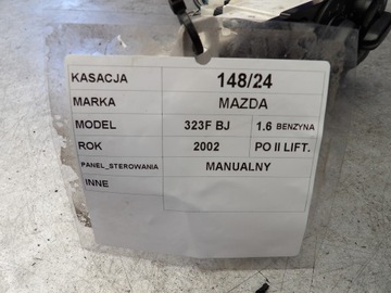MAZDA 323 BJ PANEL VENTILACE KLIMATIZACE 1,6B