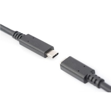 Дигитус Дигитус | Удлинительный кабель USB-C | Женский | 24-контактный USB-C | Мужской | Бл