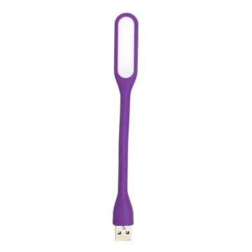 SLIM РЕЗИНОВАЯ ЛАМПА ДЛЯ НОУТБУКА ДЛЯ USB, фиолетовая