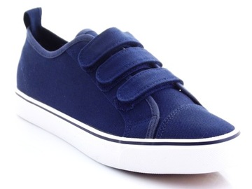 Trampki tenisówki ATLETICO rzep navy r.39dz