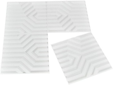 Białe kasetony sufitowe PANEL Dekor 3D ZYGZAK 4x