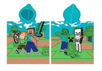 PONCZO MINECRAFT ręcznik kąpielowy z kapturem (MC01923)