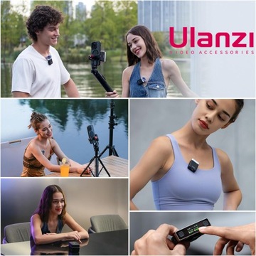 ULANZI AM18 Беспроводные микрофоны Петличный диктофон для камеры
