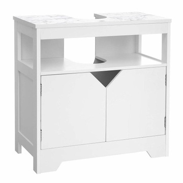 Szafka pod umywalkę biała drewniana łazienka 60cm