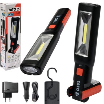 АККУМУЛЯТОРНАЯ ЛАМПА YATO ДЛЯ МАСТЕРСКОЙ 3 Вт 250 лм COB LED YT-08504