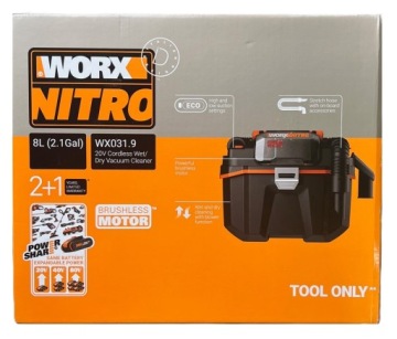 АККУМУЛЯТОРНЫЙ ПЫЛЕСОС WORX WX031.9 20V