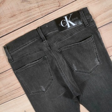 CALVIN KLEIN JEANS Spodnie Jeans Super Skinny Damskie r. 30/30