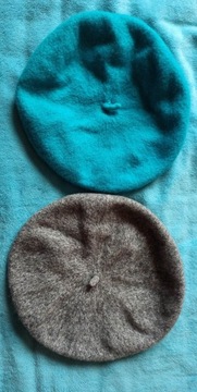 beret wełniany z antenką czapka S M