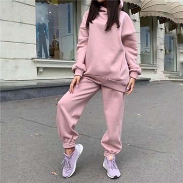 Autumn Winter Women Tracksuit Casual Fleecing Hood