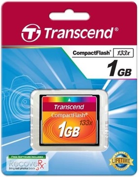 Карта памяти Transcend 133x Compact Flash 1 ГБ (TS1GCF133)
