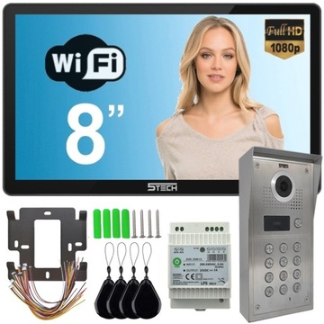 Wideodomofon 5TECH Wi-Fi Verus PLUS 84222 APLIKACJA Czytnik Szyfrator DIN