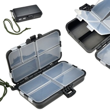 Ящик для рыболовных инструментов, 9 отделений, ОРГАНАЙЗЕР, со шнурком