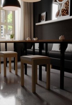 Taboret Linea miękki tapicerowany kuchenny ławka