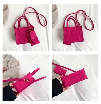 New Zipper Messenger Bag For Women Solid Color Fel