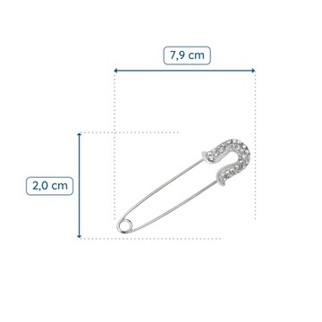 PINETS Broszka klasyczna agrafka z cyrkoniami