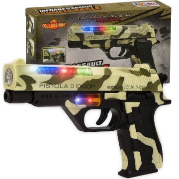 PISTOLET DLA DZIECI DŹWIĘKOWY ŚWIECĄCY NA BATERIE