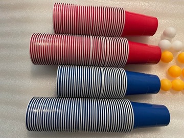 Beer Pong Game Beer Pong Big Set 172 больших чашки и 11 мячей
